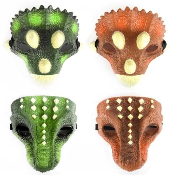 Dinosaura maska 20x18cm 4ass