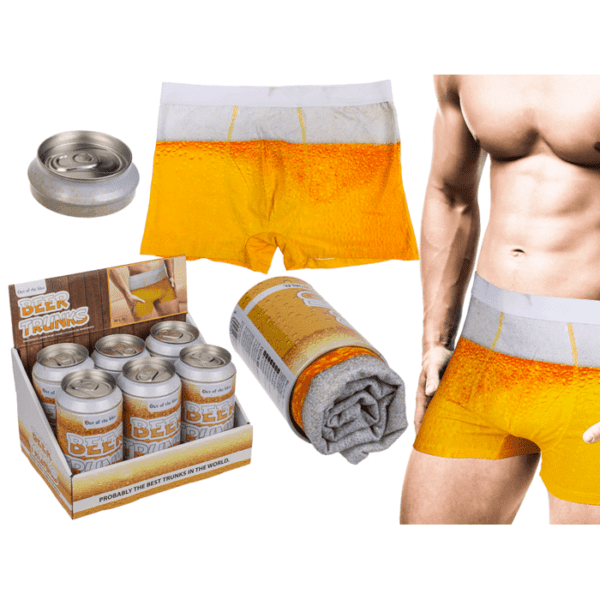 Øl dós við boxershorts