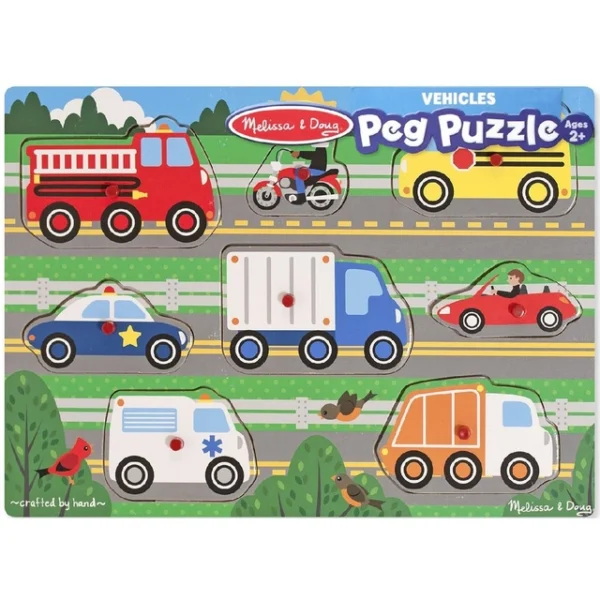 Træ putlispæl Peg Puzzle Akfør