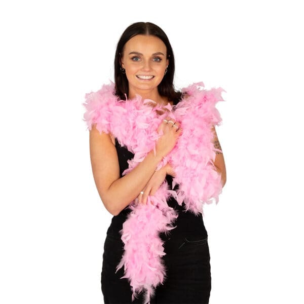 Fjøðurboa, pink, L:180cm