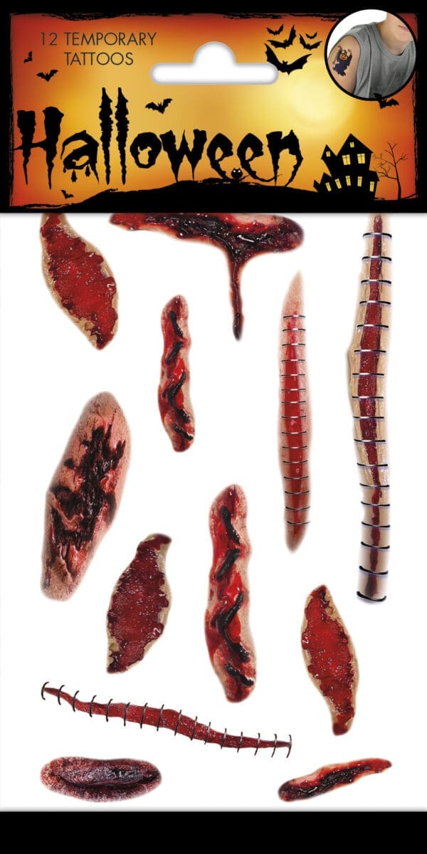 Blóð og sár tattoveringar