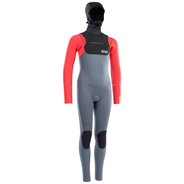 IOW-Vátdrakt til børn Capture 6/5 Hood Front Zip, grá/reyð