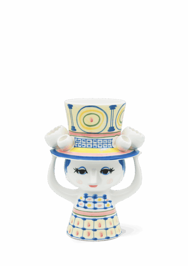 Lady with hat vasi H20,5cm bláur