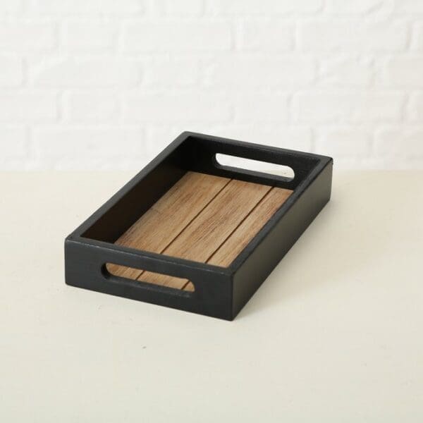 Tönning bakki 14x23cm, MDF, svartur