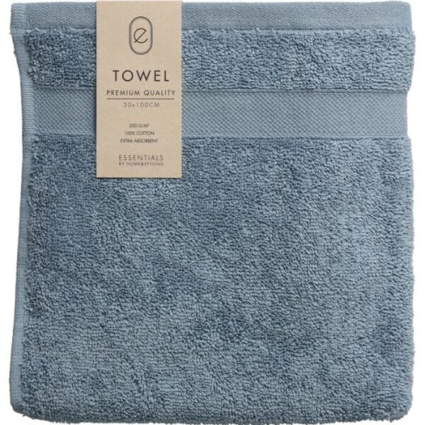 Handklæði 50x100cm blátt