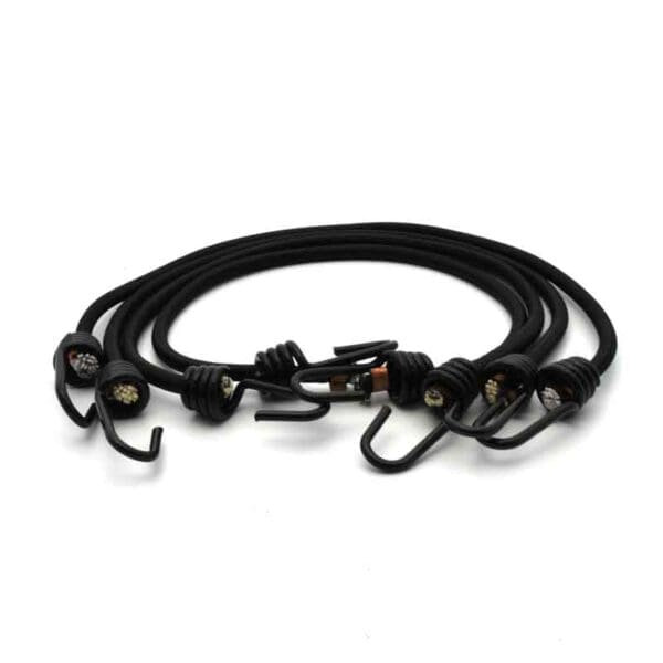 Gummikápil v/krókum 80cm, 4 stk. Svartur