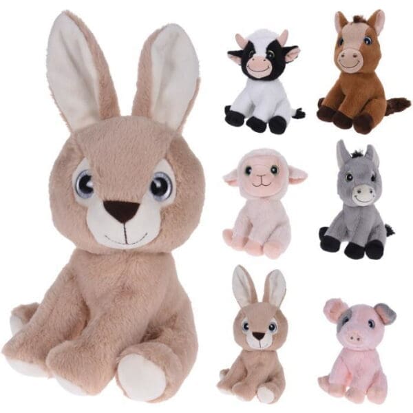 Bóndagarðsbamsur v/stórum eygum 25cm, 6 ass