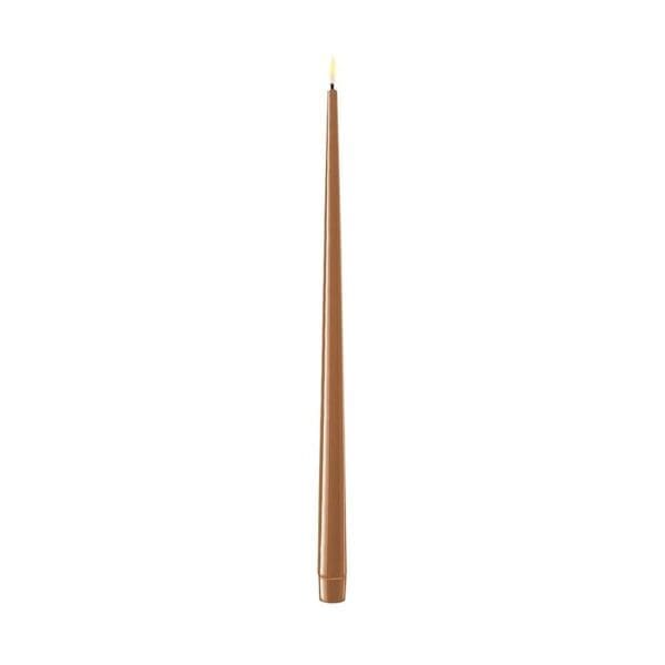 LED Kertiljós blonk 38cm, 2 stk karamel
