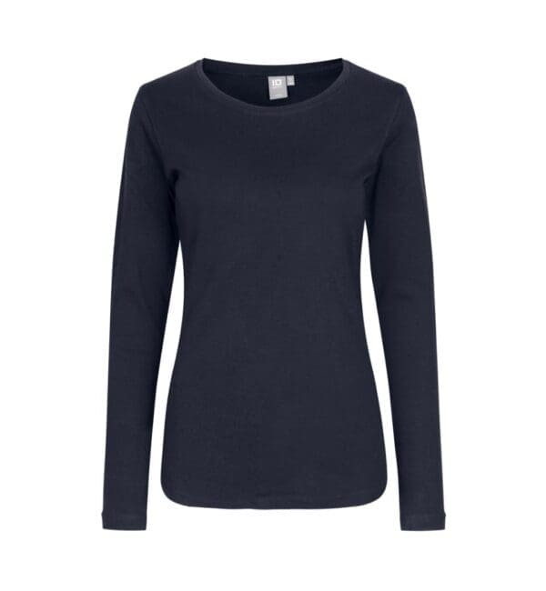 Interlock blusa, til kvinnur, navy