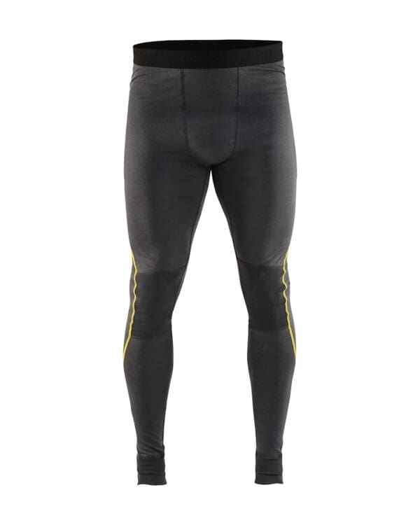 Undirbuksur, merinoull, svartar/gular