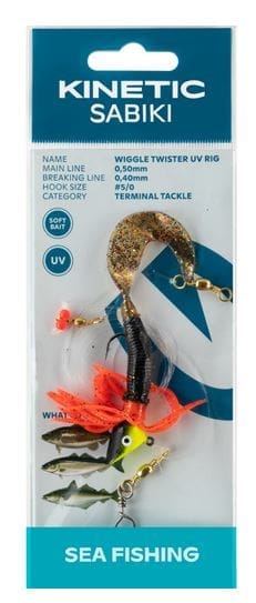 SABIKI WIGGLE TWISTER UV #3/0 MOTOROIL/RED/GLITTER