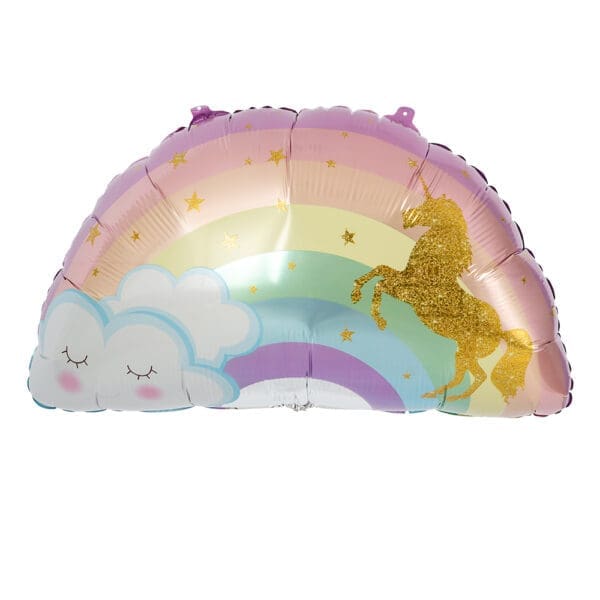 FOIL BALLOON RAINBOW 65x35cm PASTELL