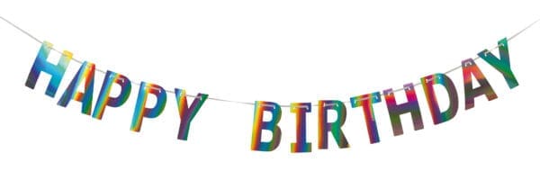 HAPPY BIRTHDAY GARLAND SHIMMER