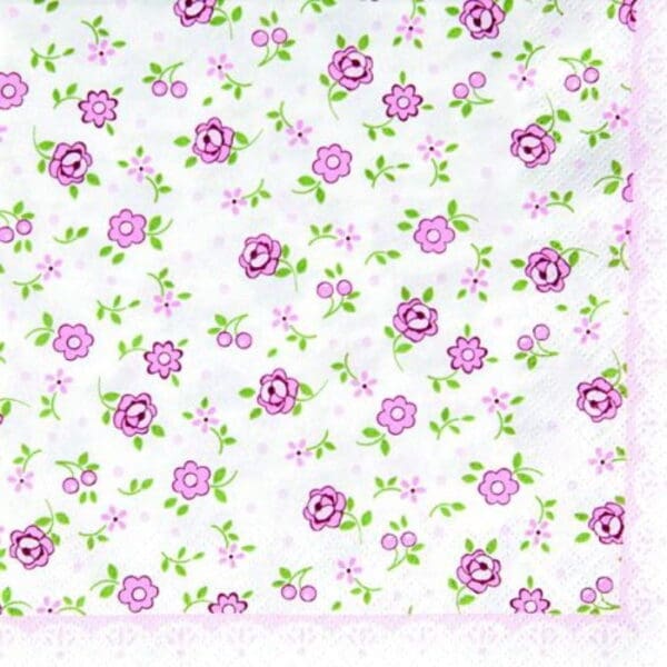 Serviettar Mille Fleurs Rose 20 stk