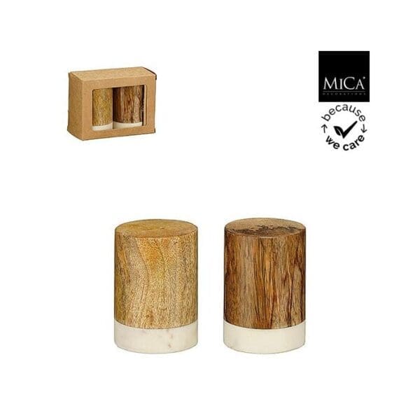 Salt & pipar H7xD5cm mangotræ