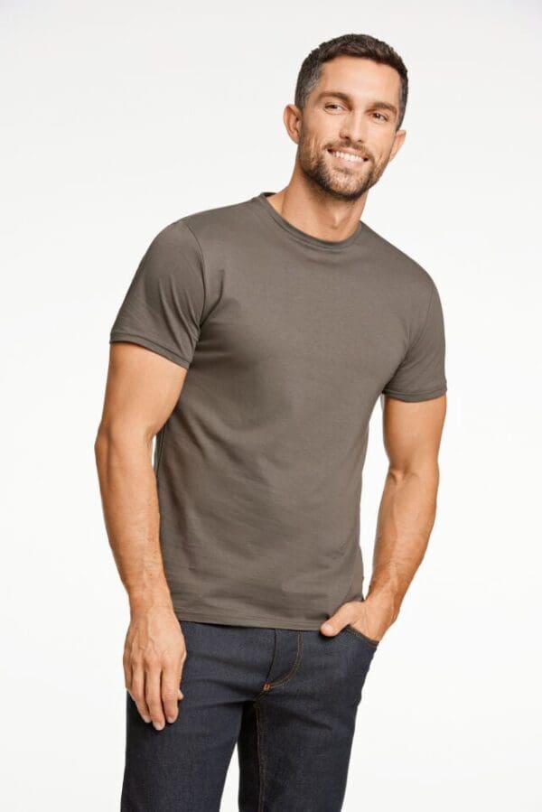 T-shirt, army/brúnlig