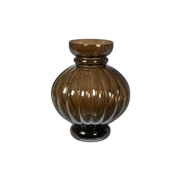 Vasi art D22x26cm glas, brúnur