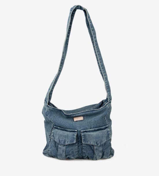 Polina crossbody taska 23,5x33x15cm denim blá