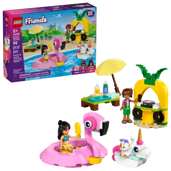 Poolparty med enhjørning og flamingo 42658