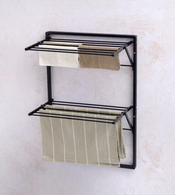 Turkistativ til vegg svart