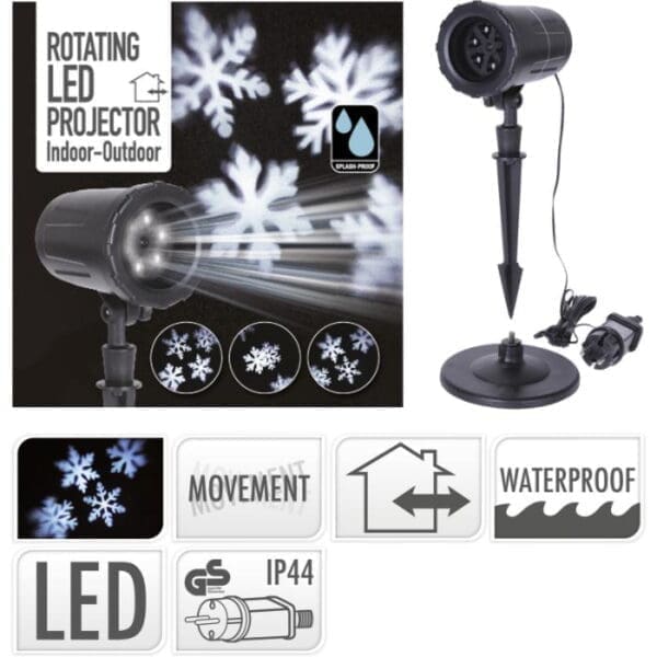 LED Projektor, kavaflykrur 4 LED