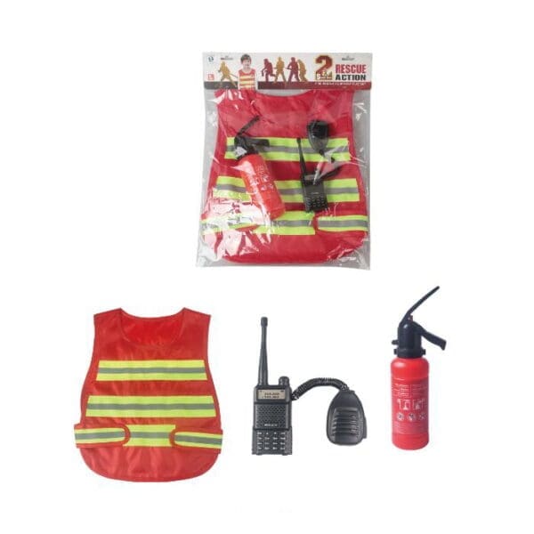 Sløkkiliðsbúni v/ walkie talkie og eldsløkkjara
