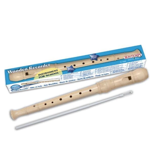 Træ blokkfloyta 34x14x18 cm