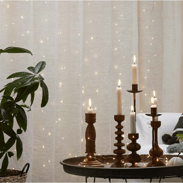 Gardin-perur døggdropar 100 LED ljós, 1x1m