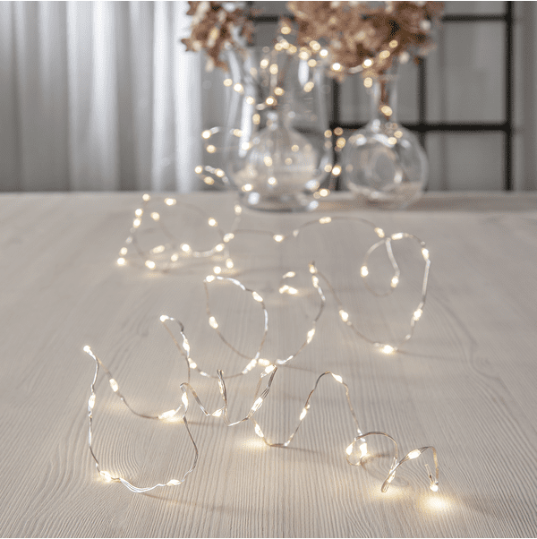 Ljósketa t/battarí Døggdropar 100 LED ljós, L5m