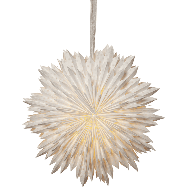 CLOUD pappírstjørna 60cm prikkut, hvít