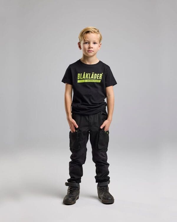 Softshell-buksur til børn, svartar