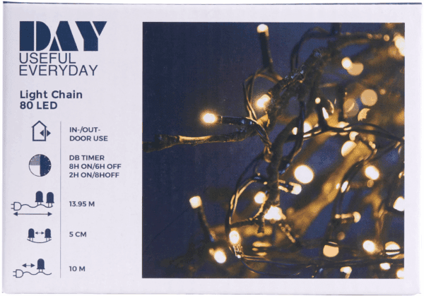 Ljósketa v/80 LED perum v/tíðartakara 31V/230V