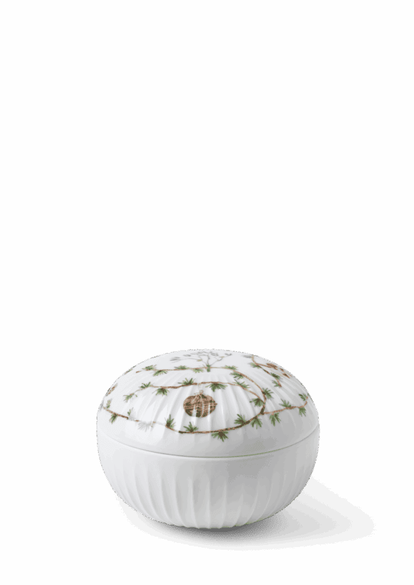 Hammershøi Christmas Bonbonniere krukka/skál Ø12cm hvít v/deko