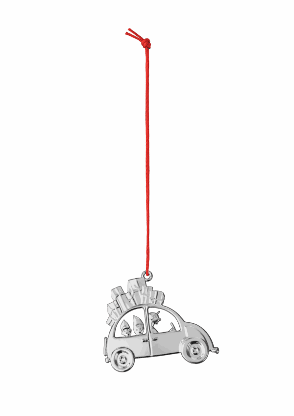 Jólabilur H6,5cm silvurlagt