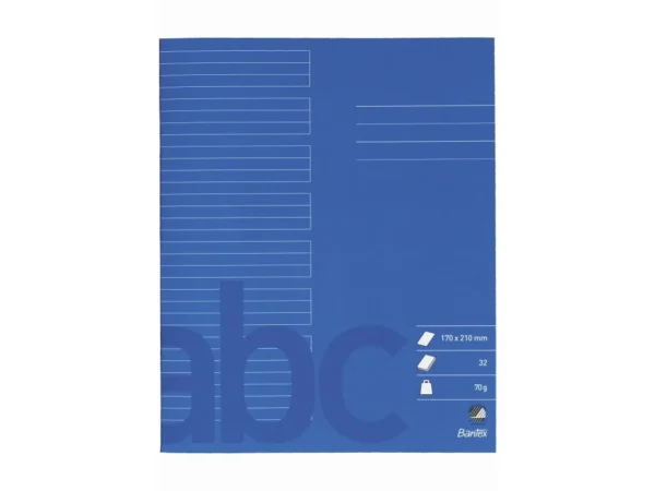 Skrivihefti Standard 17x21cm blátt, hús