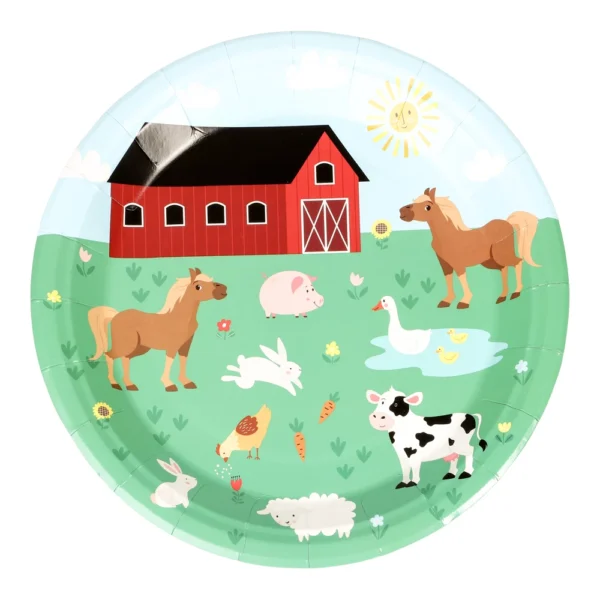 Bóndagarður einnýtis tallerkar 23 cm 8 stk