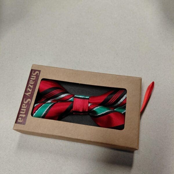 Sloyfa, stríput reyð/grøn/svørt/silvur