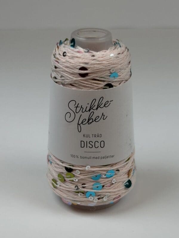 Disco #92 Pink med flerfarvede pailletter