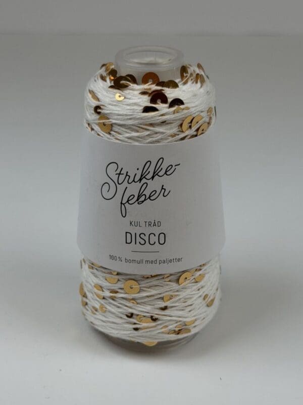 Disco #41 Hvid med guldpailletter