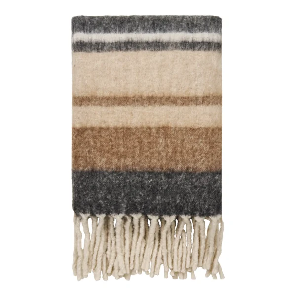 Carmel teppi ullint 130x170cm mix, svart/brúnt