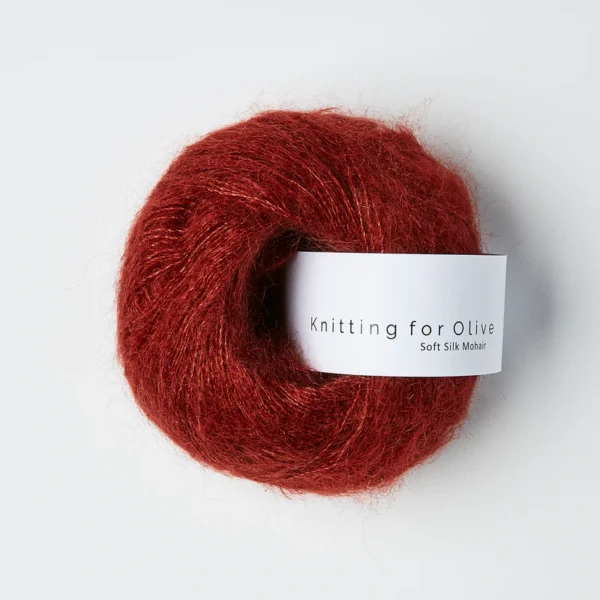 Soft Silk Mohair Claret / Vinrød