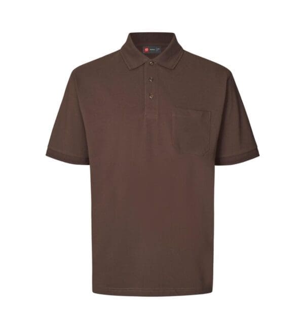 PRO Wear polo t-shirt v/bringulumma, Mocca brún