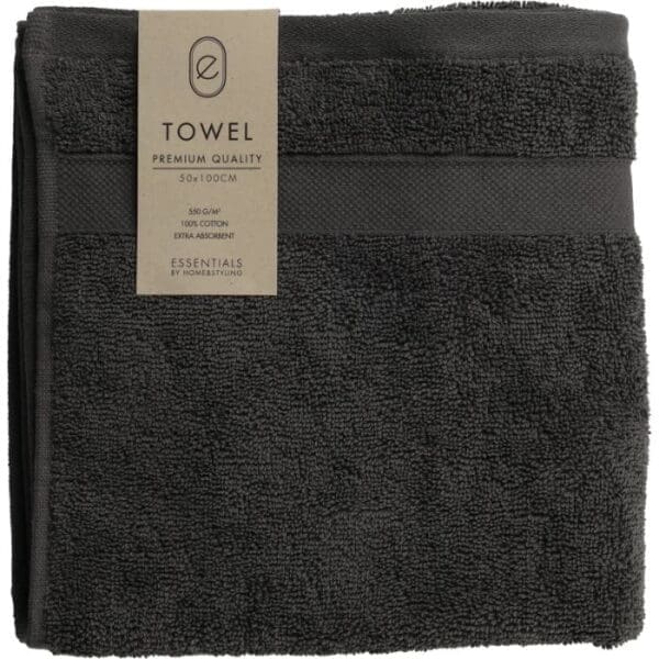 baðihandklæði 50x100cm, myrkagrátt