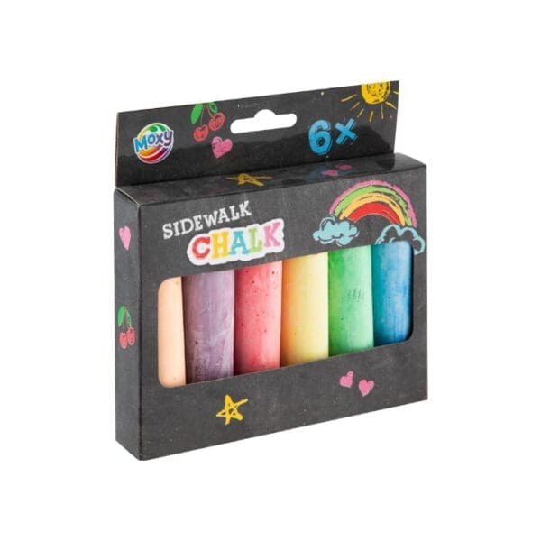 Krit 6 stk, pastel litir