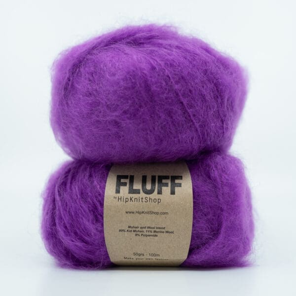 FLUFF Mohair Yarn - Purple Jam