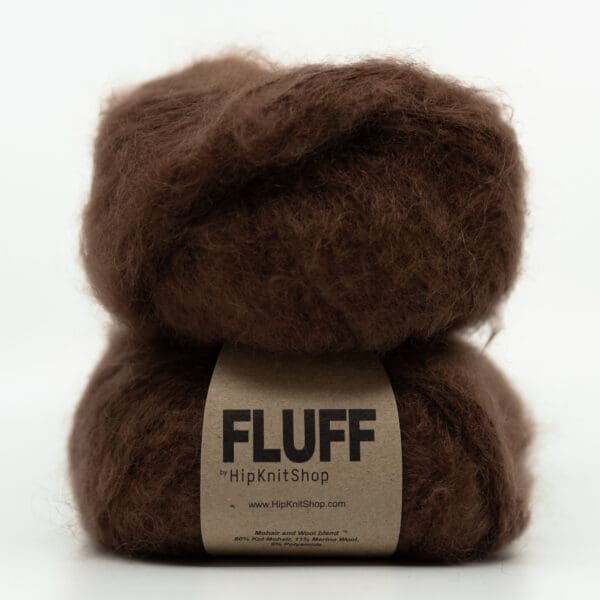 FLUFF Mohair Yarn - Chocolate chrush