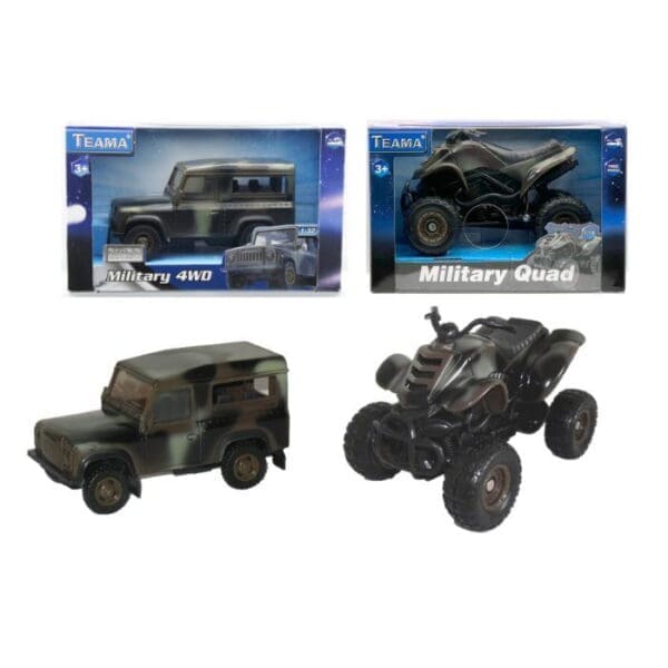 Teama Militær Jeep & ATV 12cm 2ass