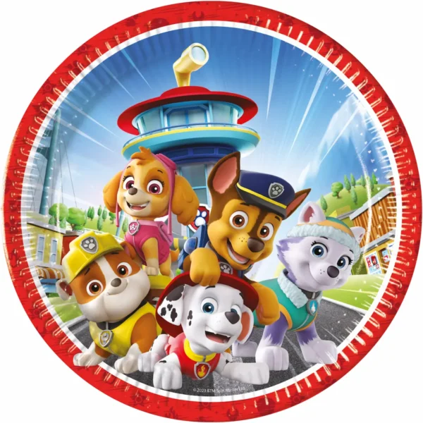 Einnýtistallerkar Paw Patrol 23cm 8stk