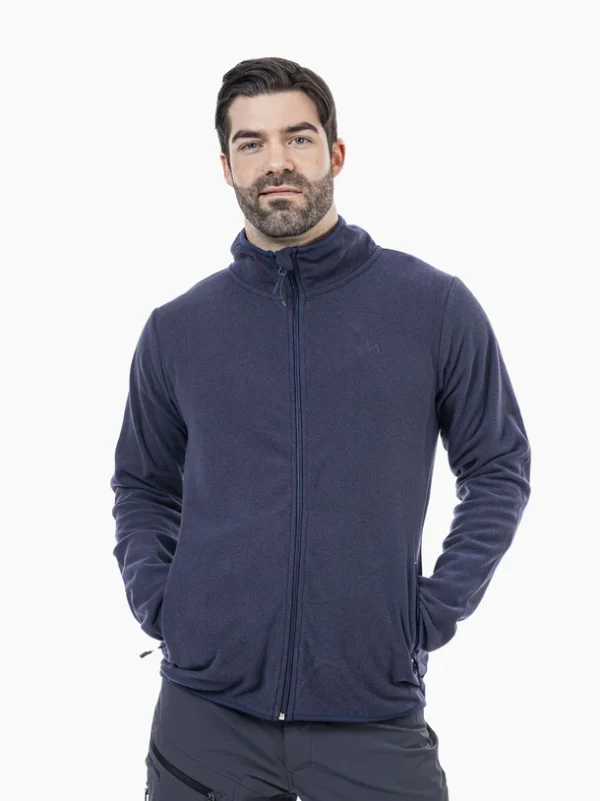 Vega fleecejakki til menn, myrkabláur