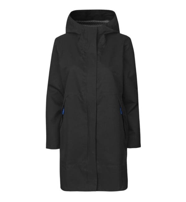 Performance regnfrakki, til kvinnur, svartur